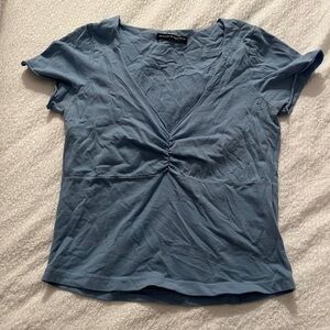Blue Short-Sleeve Top